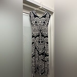 INC International Concepts Black and White Maxi Dress